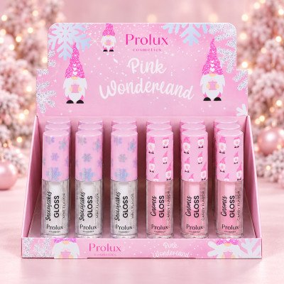 Prolux K411 Pink Wonderland High Shine Lip Gloss - 24pcs