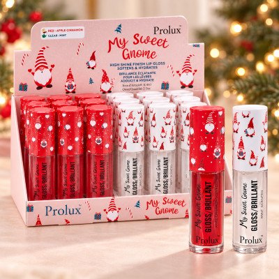 Prolux K-443 My Sweet Gnome High Shine Hydrating Lip Gloss - 24pcs